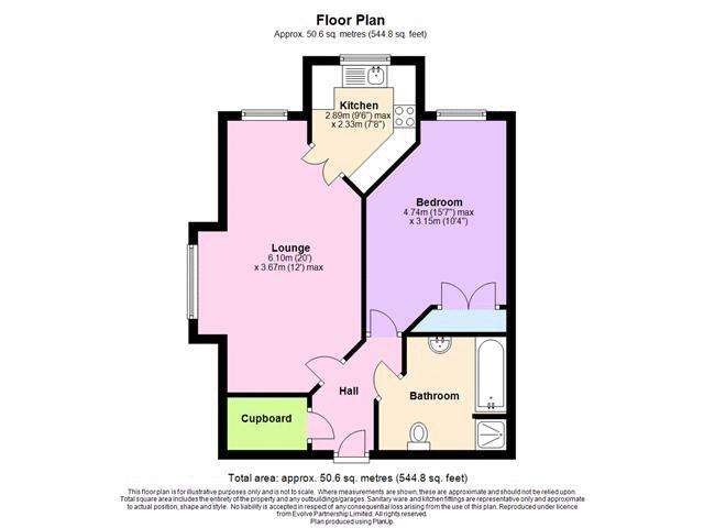 1 bedroom flat for sale - floorplan