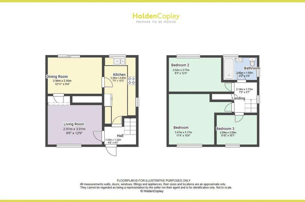 3 bedroom semi-detached house for sale - floorplan