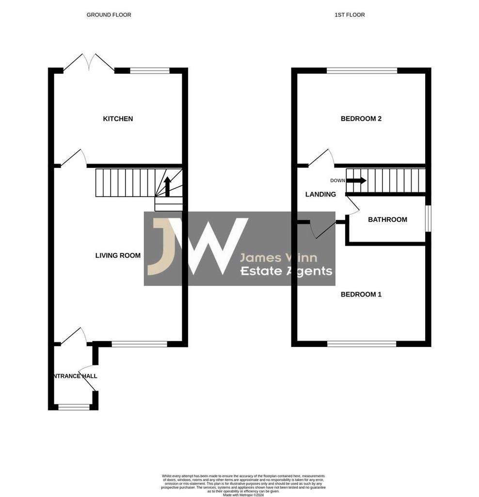 2 bedroom semi-detached house for sale - floorplan