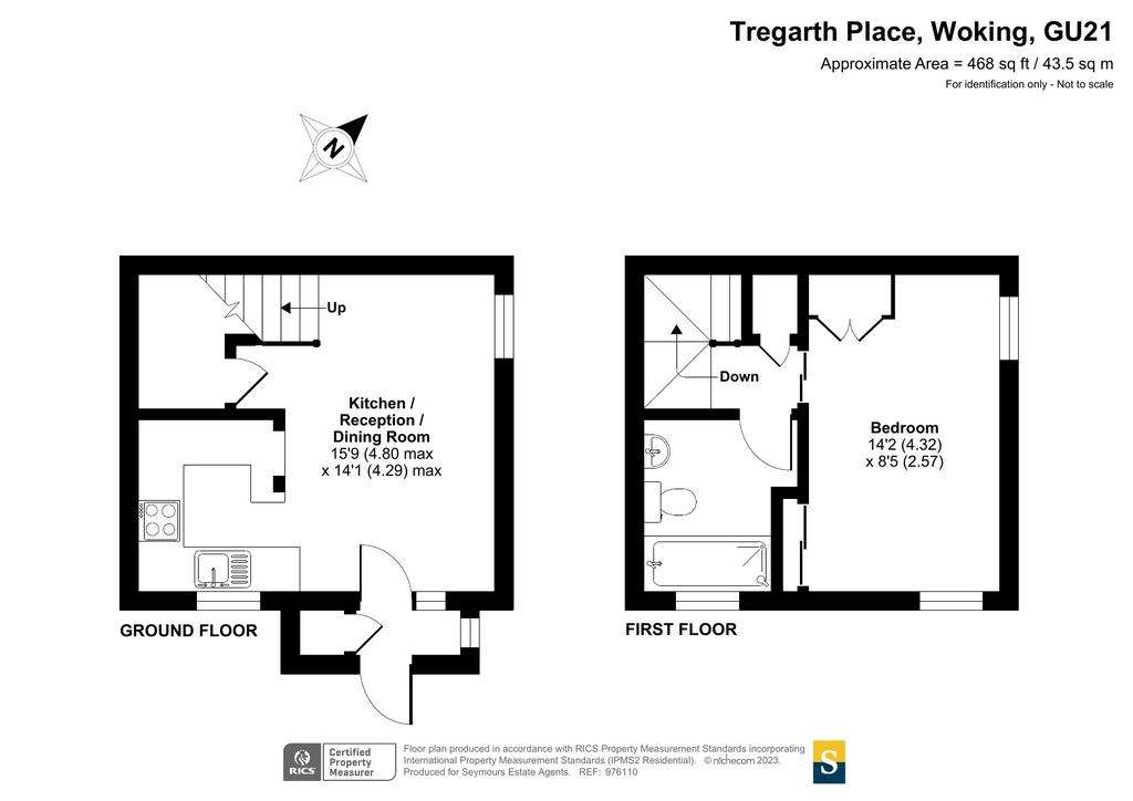 1 bedroom terraced house for sale - floorplan