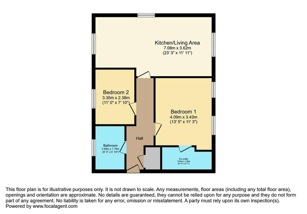 2 bedroom flat to rent - floorplan