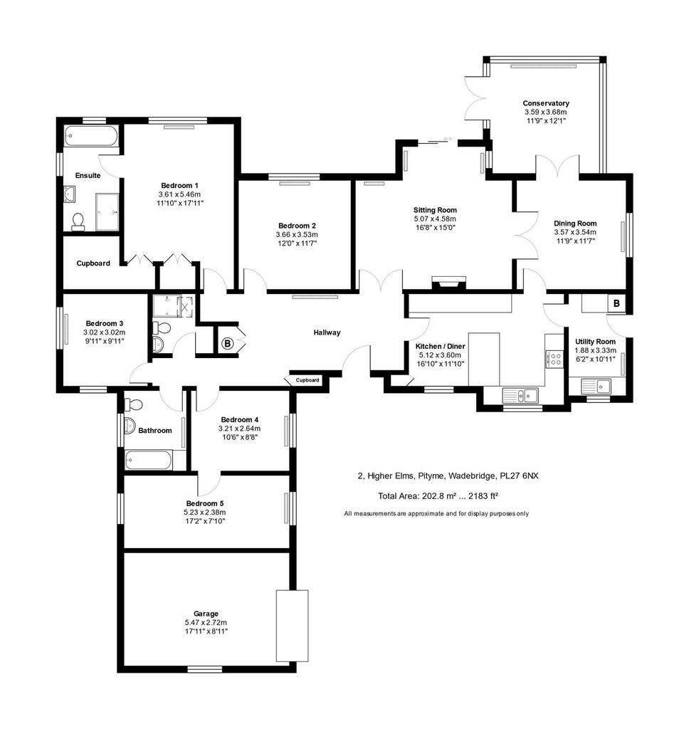 4 bedroom detached bungalow for sale - floorplan