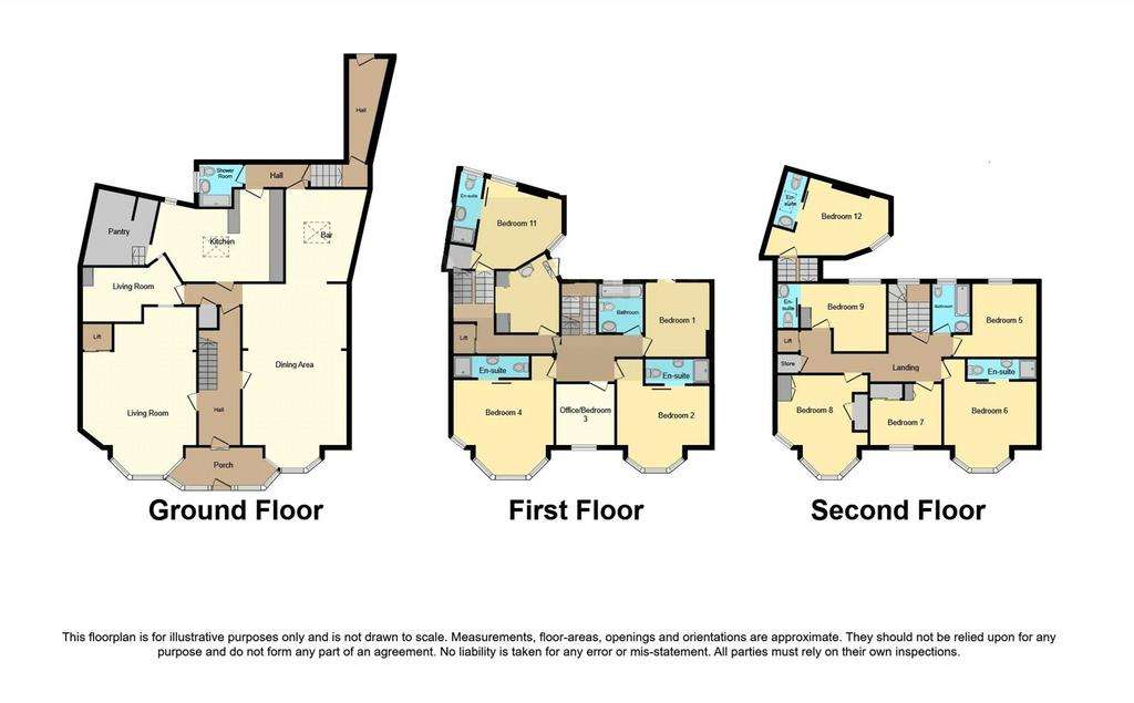 12 bedroom semi-detached house for sale - floorplan