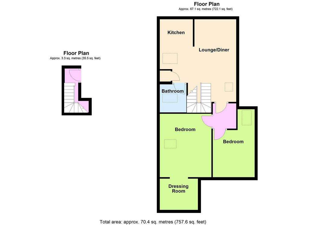 2 bedroom flat to rent - floorplan