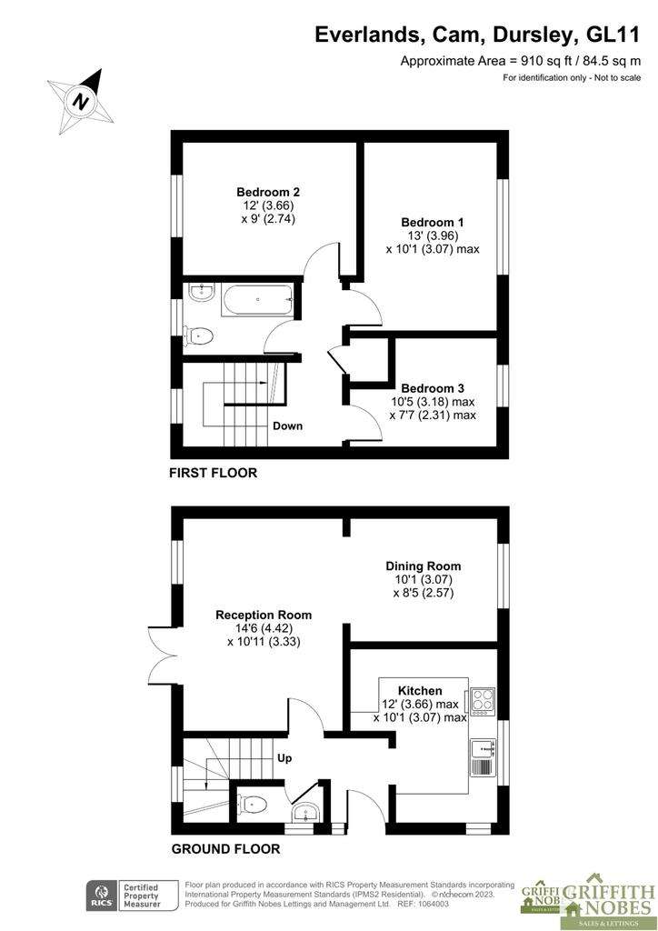 3 bedroom semi-detached house for sale - floorplan