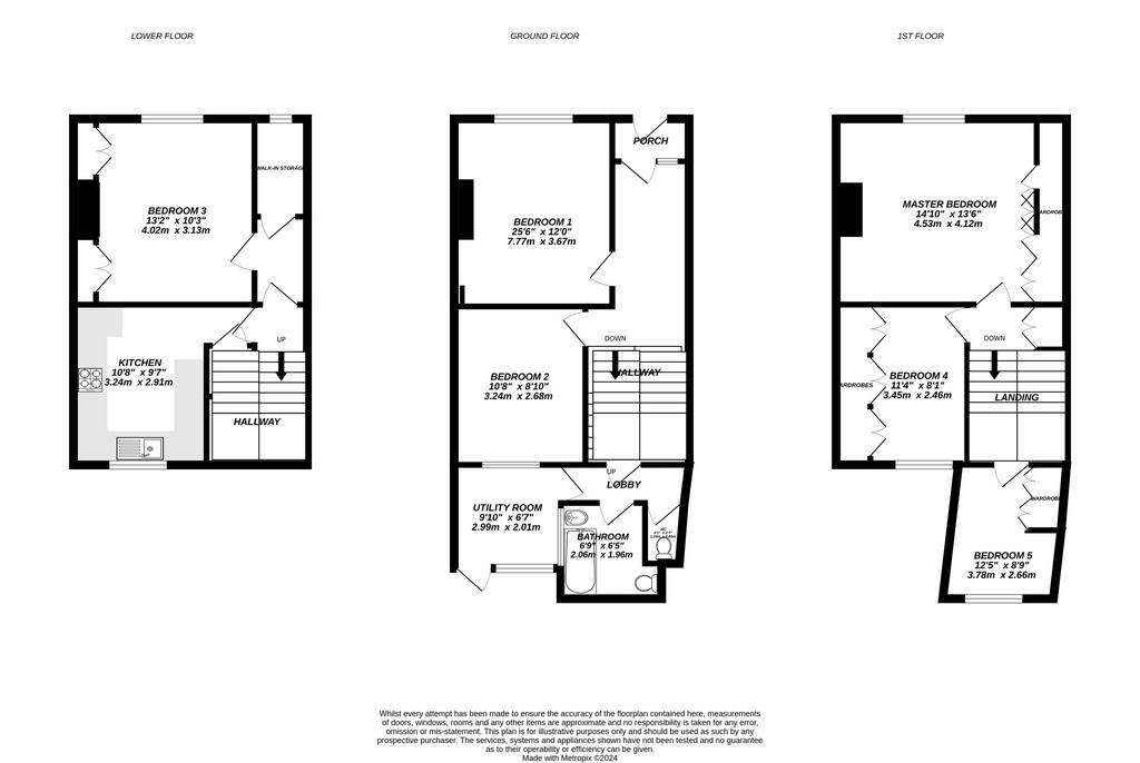 6 bedroom end of terrace house to rent - floorplan