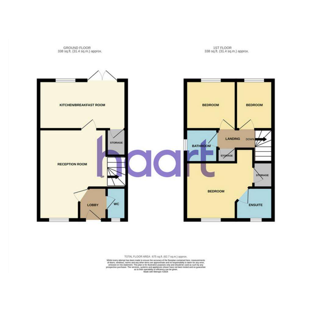 3 bedroom semi-detached house for sale - floorplan