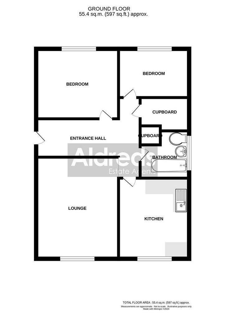 2 bedroom flat for sale - floorplan