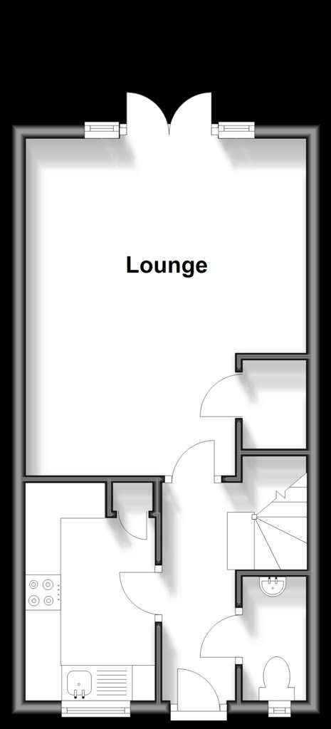 2 bedroom end of terrace house for sale - floorplan