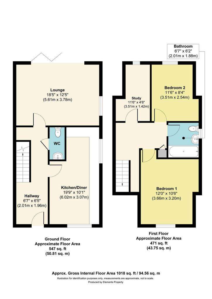 3 bedroom semi-detached house for sale - floorplan