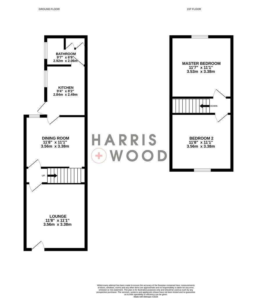 2 bedroom semi-detached house for sale - floorplan