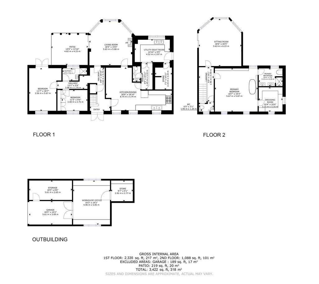 9 bedroom barn conversion for sale - floorplan