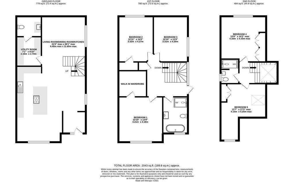 5 bedroom detached house for sale - floorplan