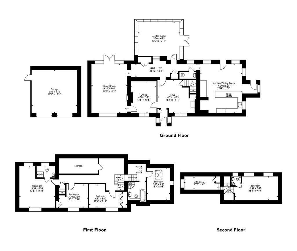 5 bedroom character property for sale - floorplan