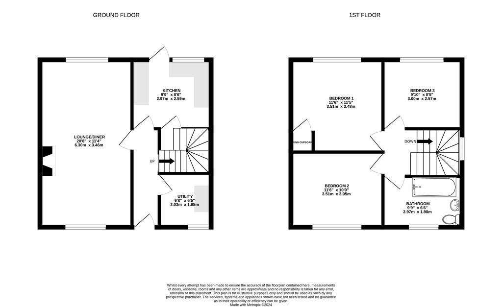 3 bedroom semi-detached house for sale - floorplan