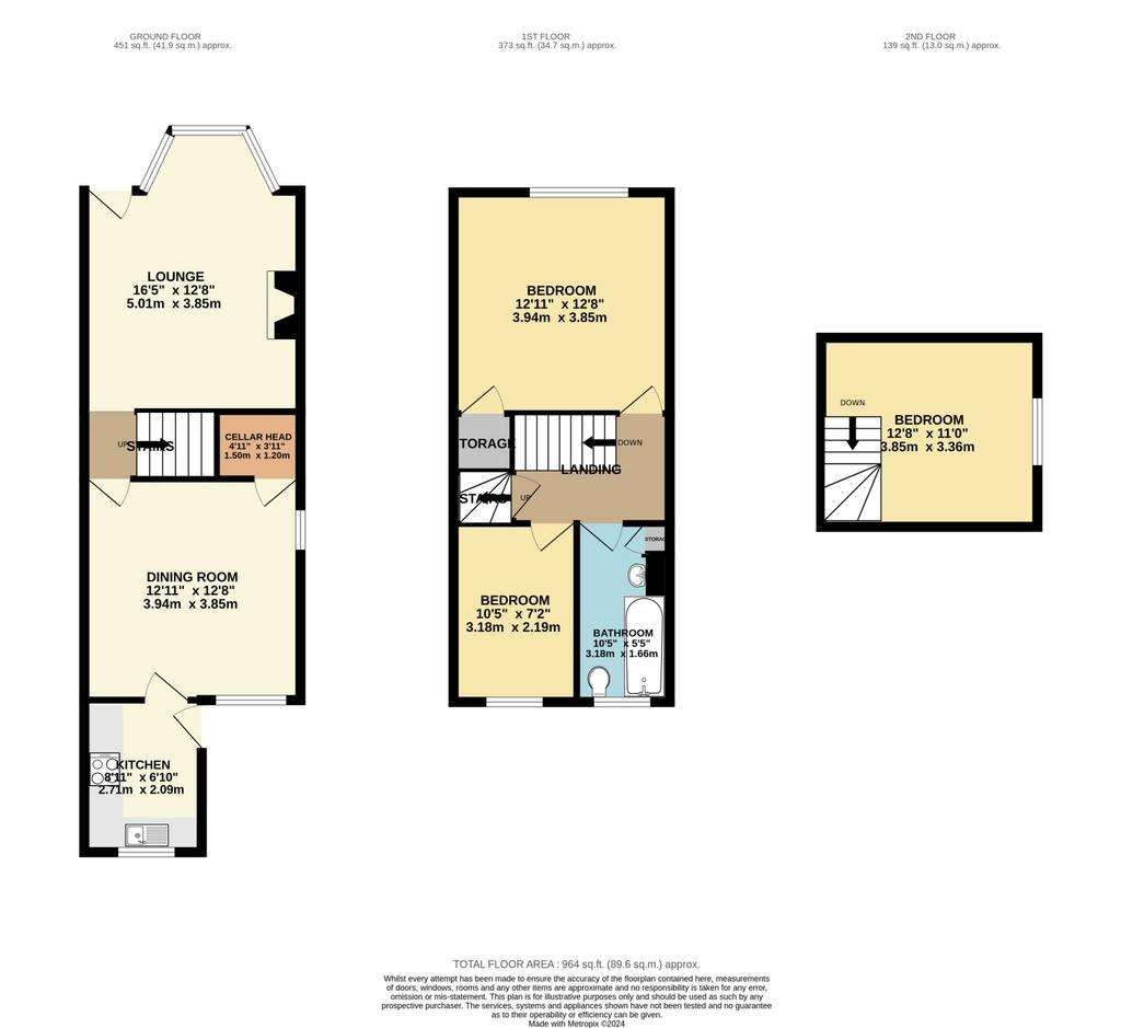 3 bedroom semi-detached house for sale - floorplan