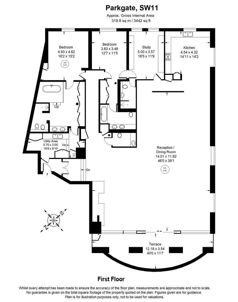 2 bedroom flat to rent - floorplan