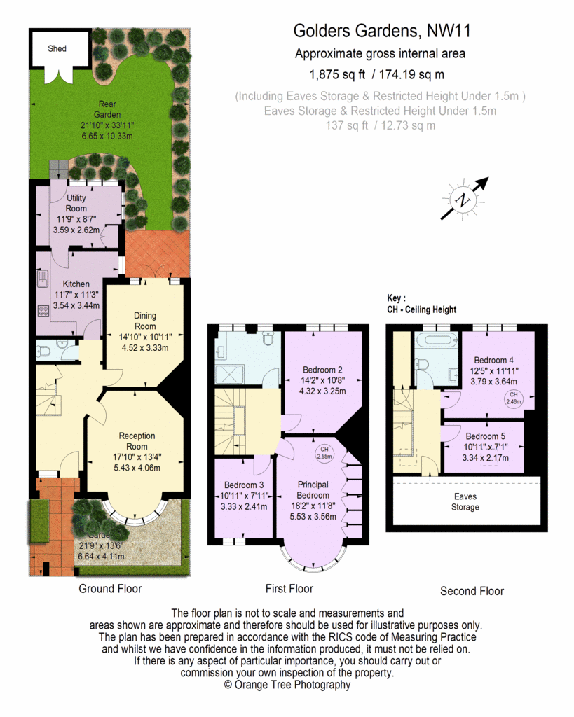 5 bedroom terraced house for sale - floorplan