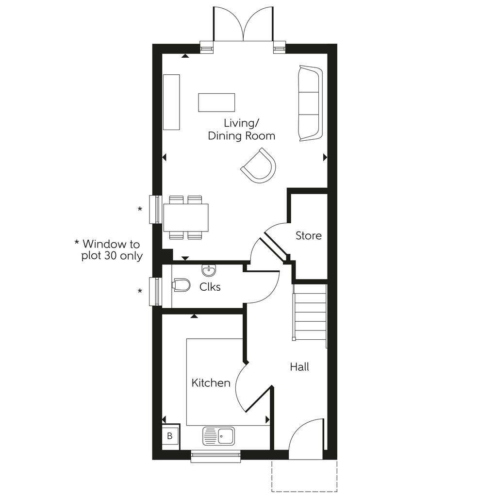 2 bedroom terraced house for sale - floorplan