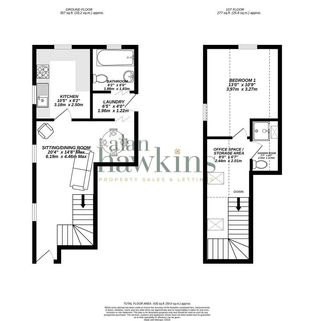 1 bedroom character property to rent - floorplan