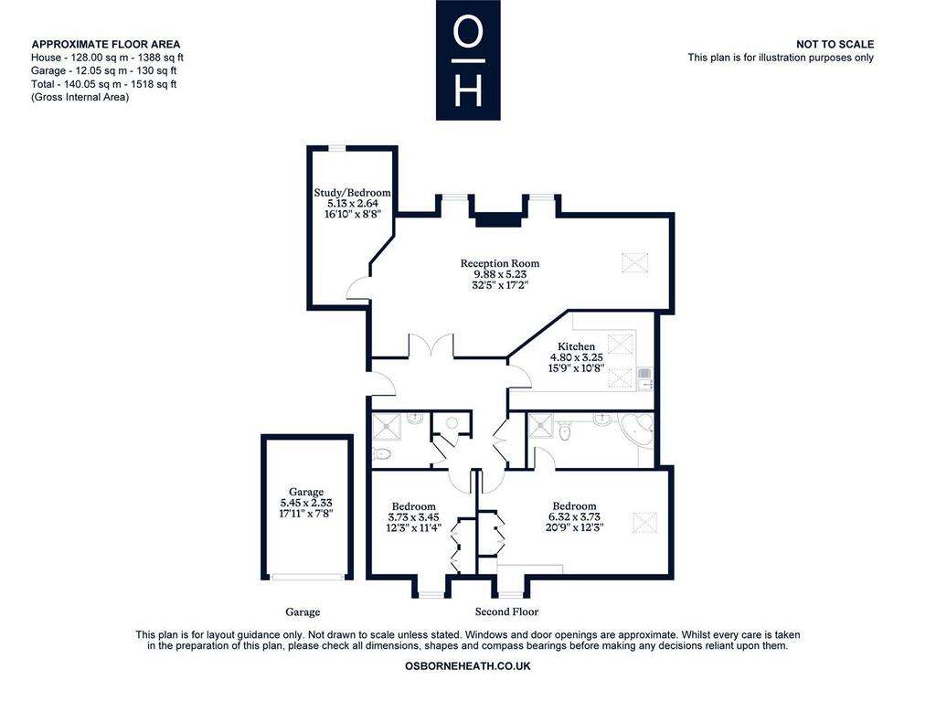 3 bedroom penthouse apartment to rent - floorplan