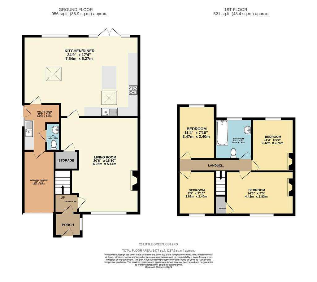 4 bedroom semi-detached house for sale - floorplan