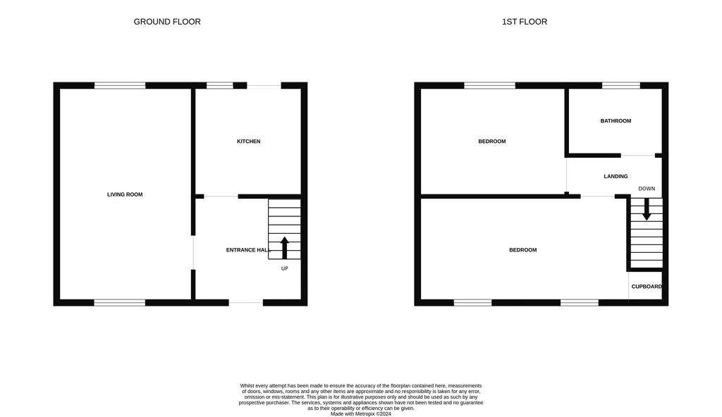 2 bedroom semi-detached villa for sale - floorplan