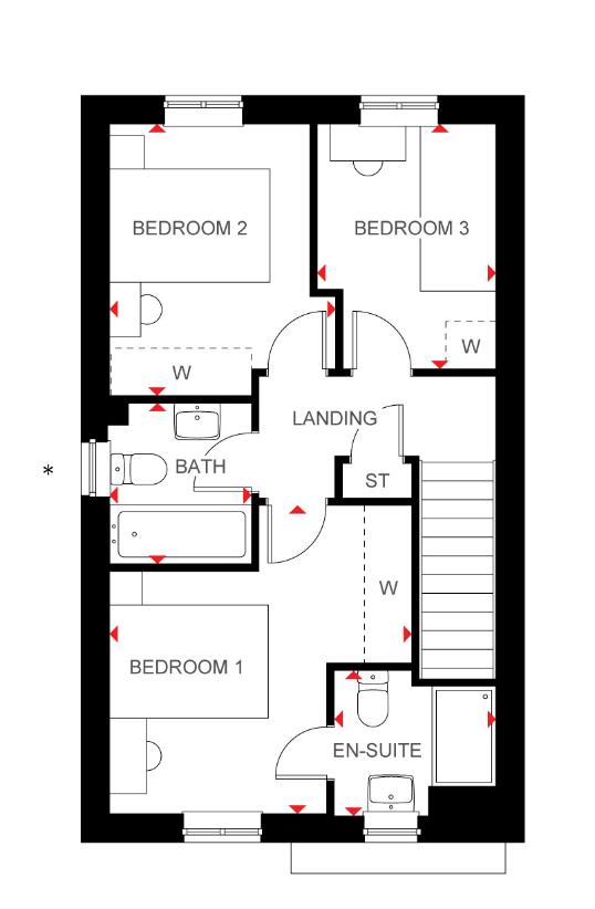 3 bedroom end of terrace house for sale - floorplan