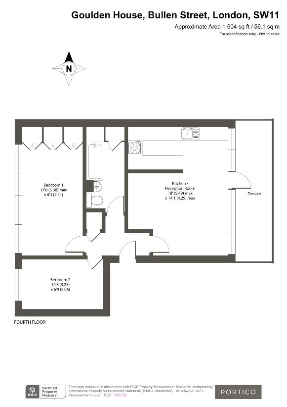 2 bedroom flat for sale - floorplan