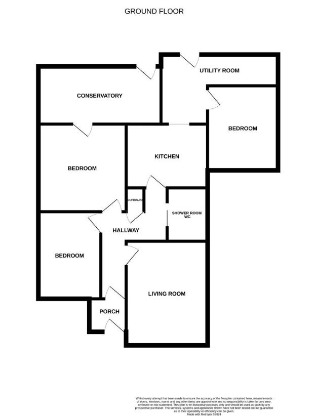 2 bedroom bungalow for sale - floorplan