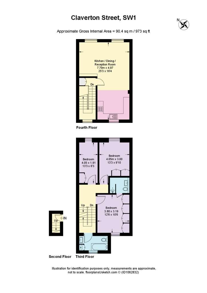 3 bedroom maisonette for sale - floorplan