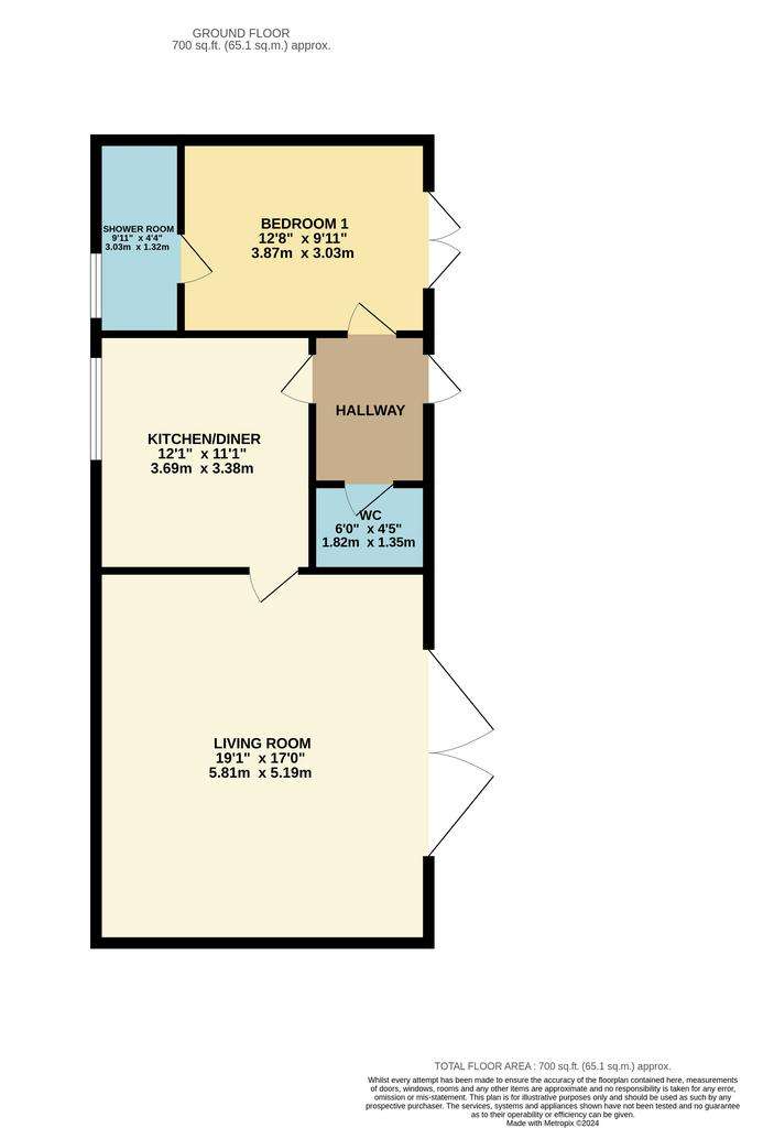 1 bedroom link-detached house for sale - floorplan