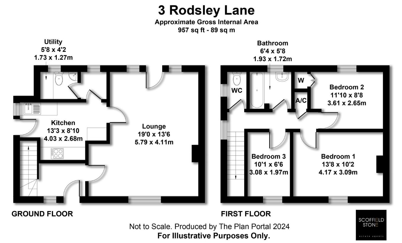 3 bedroom end of terrace house for sale - floorplan