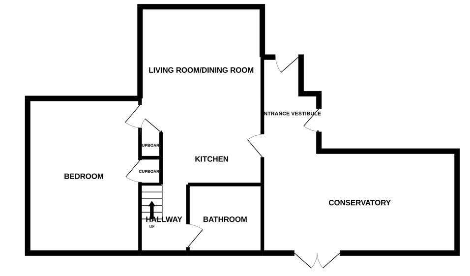 1 bedroom cottage for sale - floorplan