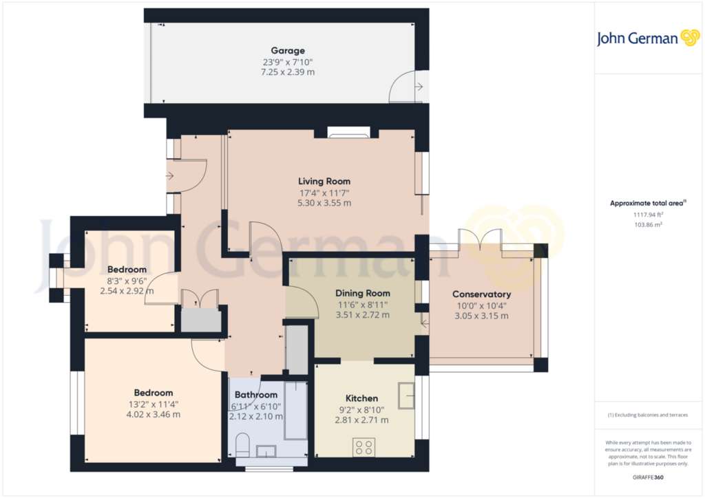 2 bedroom detached bungalow for sale - floorplan