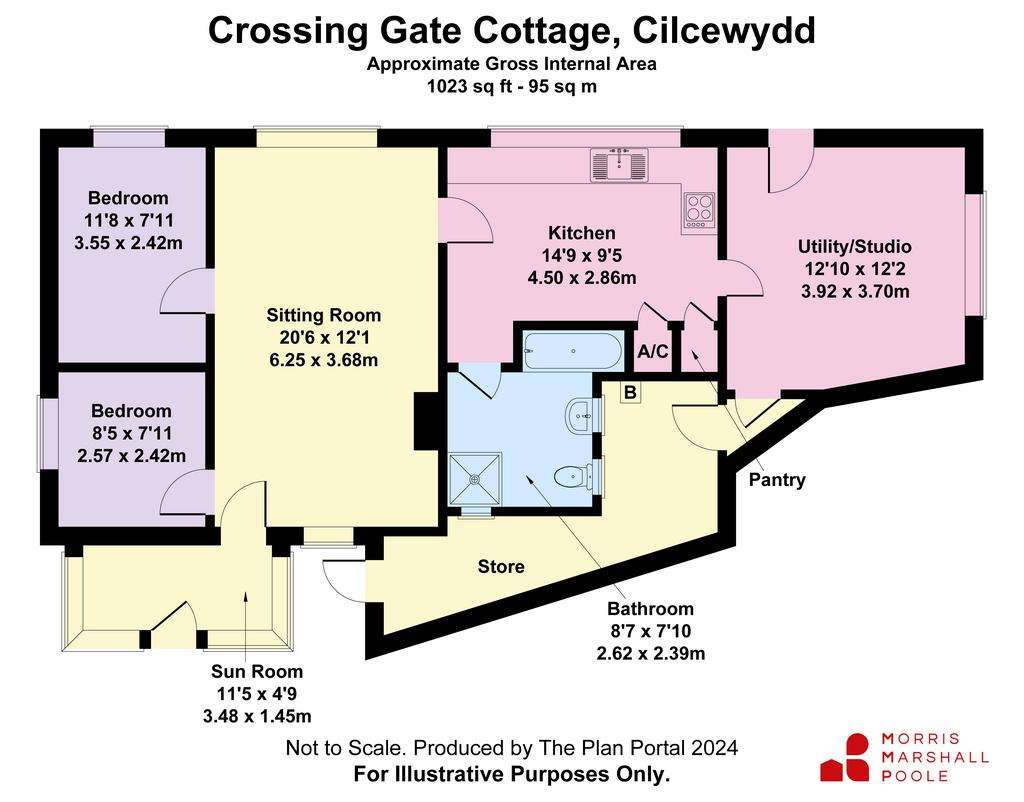 2 bedroom detached house for sale - floorplan