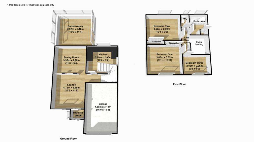 3 bedroom detached house for sale - floorplan