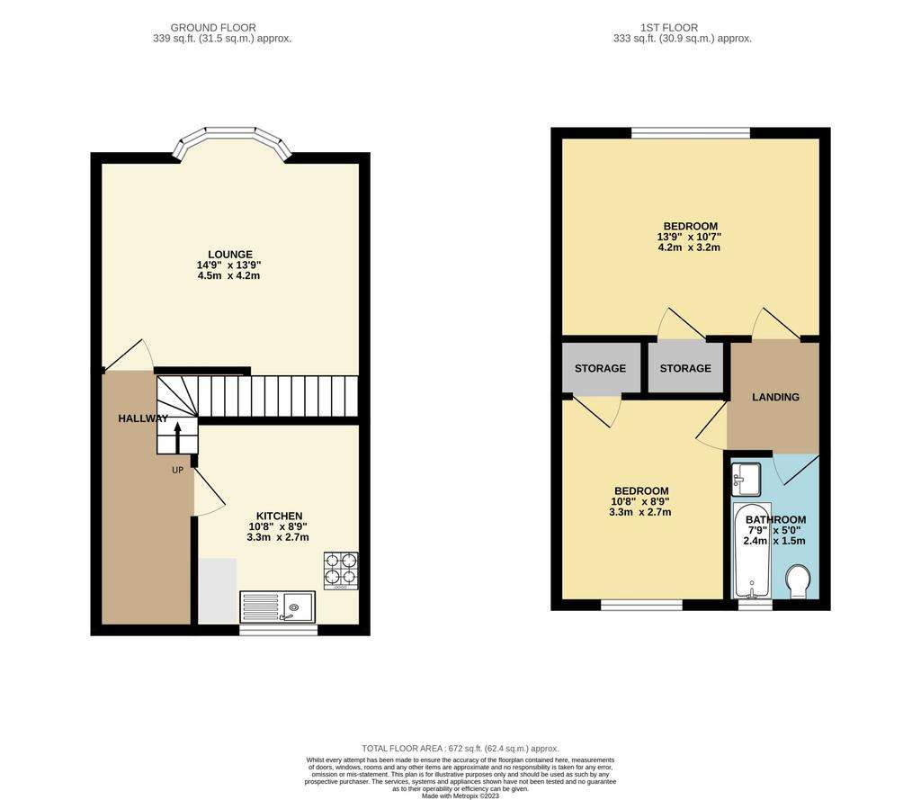 2 bedroom flat for sale - floorplan