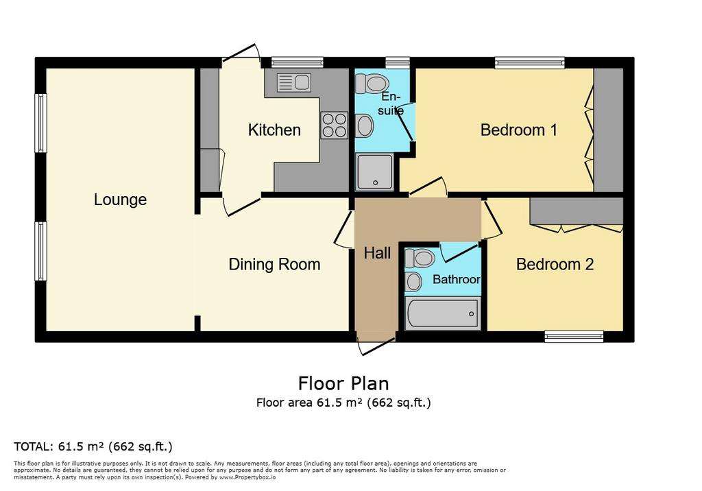 2 bedroom bungalow for sale - floorplan