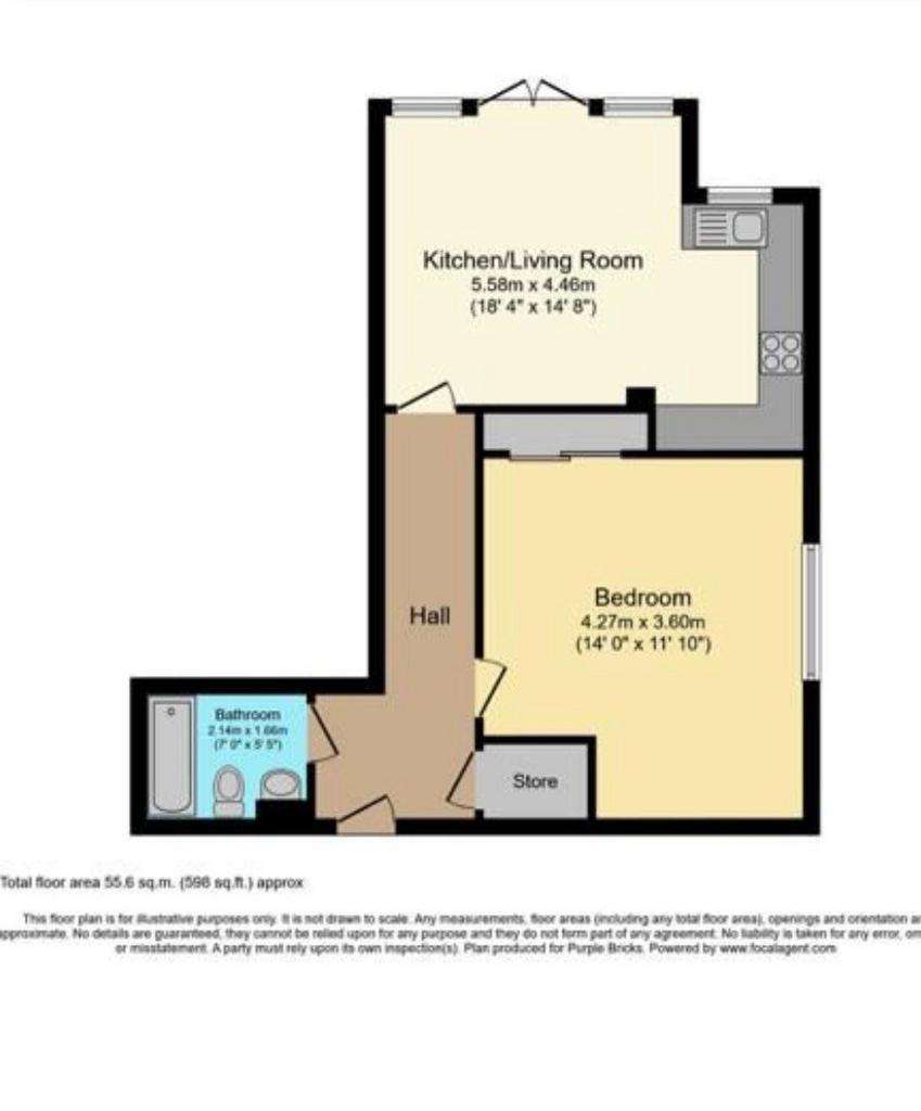 1 bedroom flat for sale - floorplan