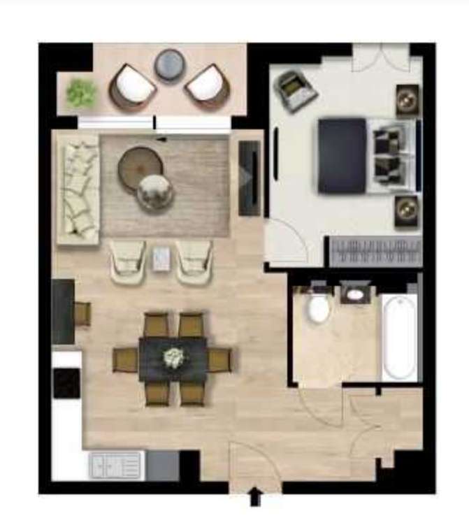 1 bedroom flat to rent - floorplan