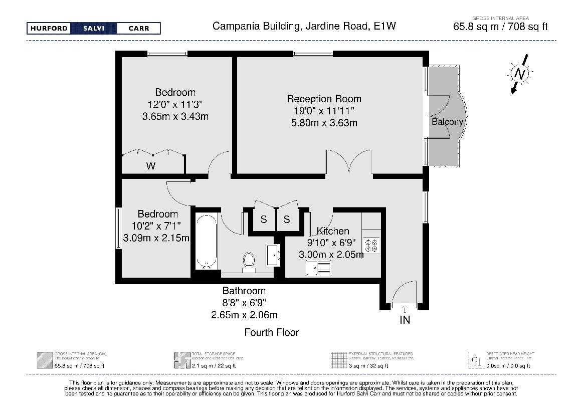 2 bedroom flat for sale - floorplan