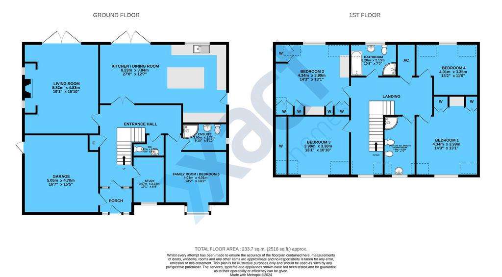 5 bedroom chalet for sale - floorplan