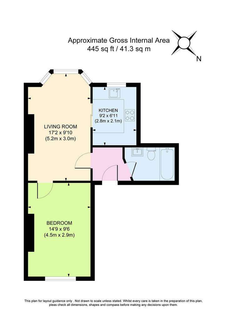 1 bedroom flat for sale - floorplan