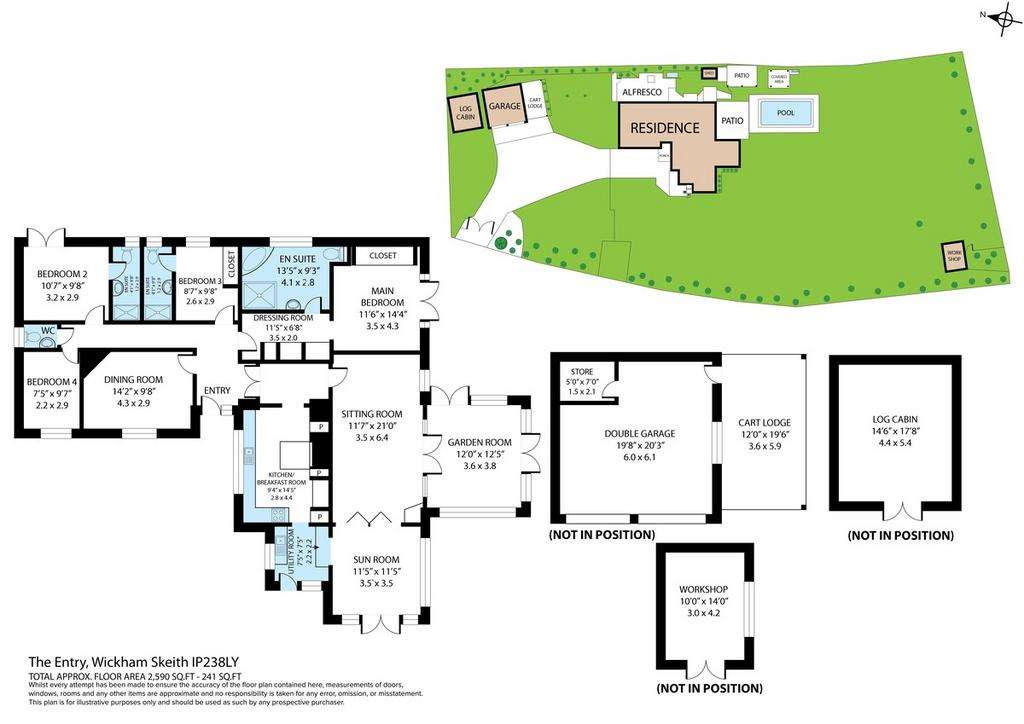 4 bedroom detached bungalow for sale - floorplan