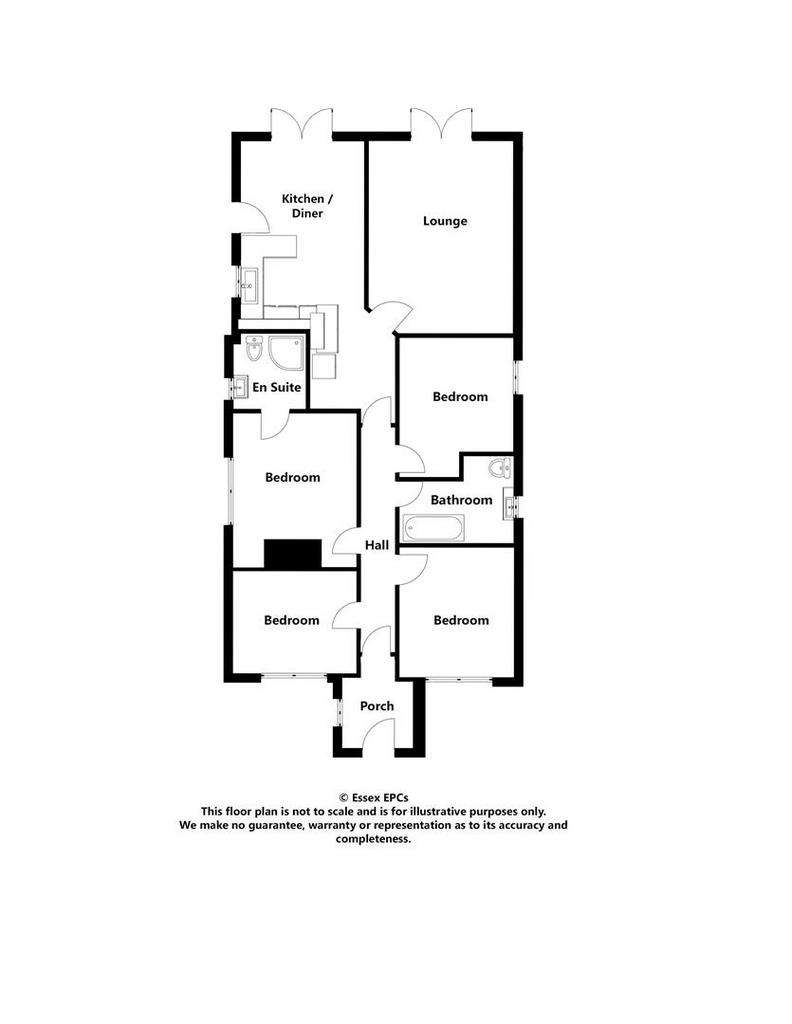 4 bedroom detached bungalow to rent - floorplan
