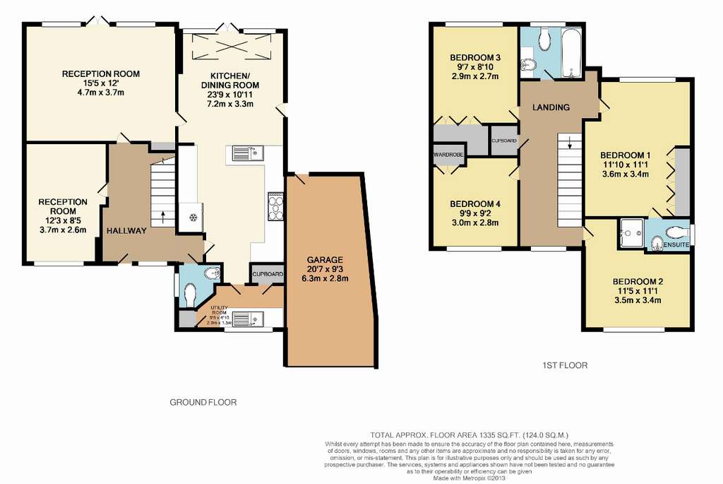 4 bedroom end of terrace house to rent - floorplan