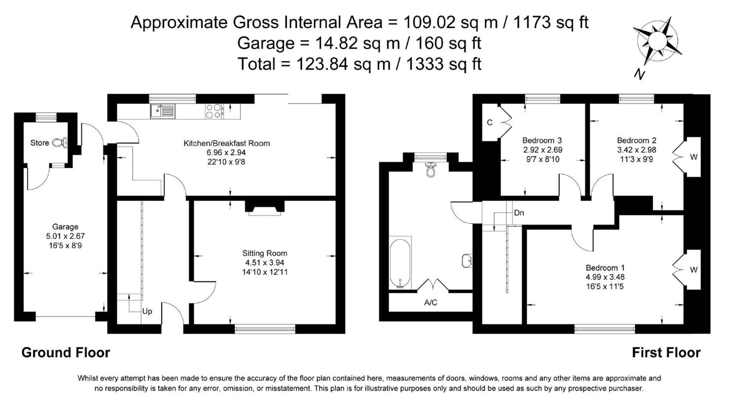 3 bedroom semi-detached house for sale - floorplan