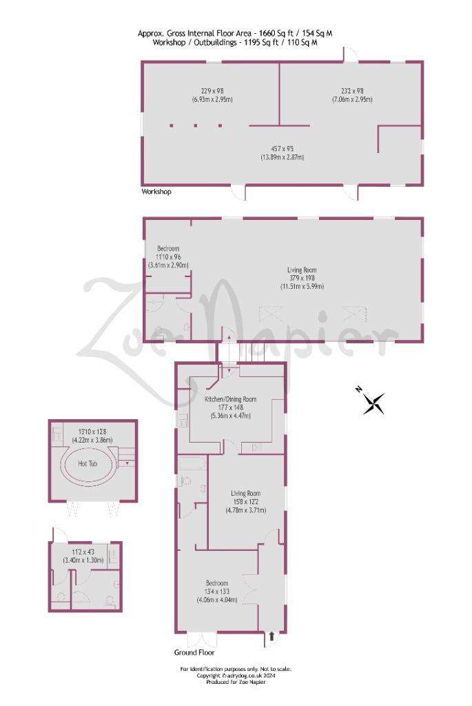 1 bedroom barn for sale - floorplan