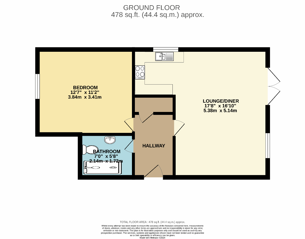 1 bedroom flat for sale - floorplan